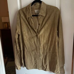L.L. Bean Women's Suede Leather Tan shirt/jacket